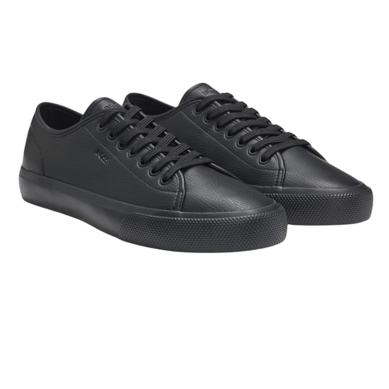 Boss Mens Profile Leather Low Sport Trainers (Black) - Image 4
