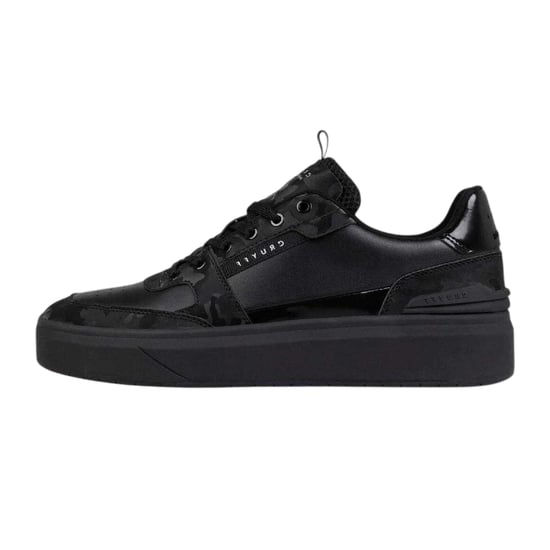 Cruyff Mens Endorsed Leather Tennis Flat Trainers (Black) - Image 2