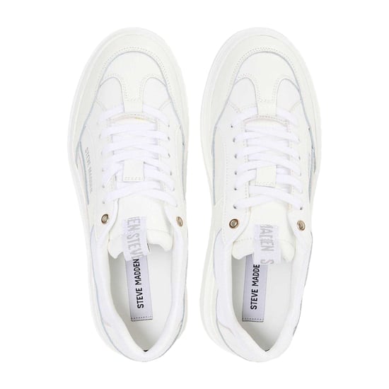 Steve Madden Heren Orlando leren sneakers (Wit) - Image 3