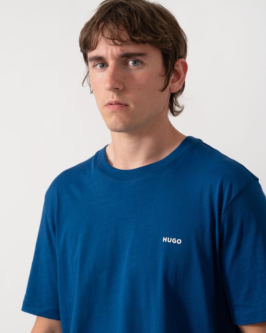 HUGO T-Shirt Met Dero222-Logo, Blauw - Image 2