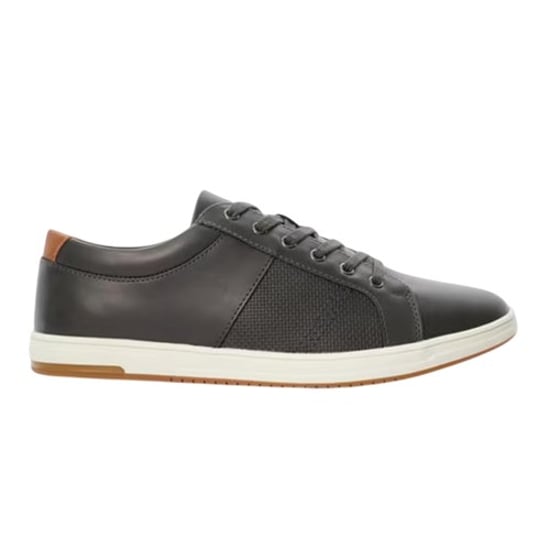 Dune London Heren Trez Canvas Laaggesneden Platte Schoenen (Grijs) - Image 1