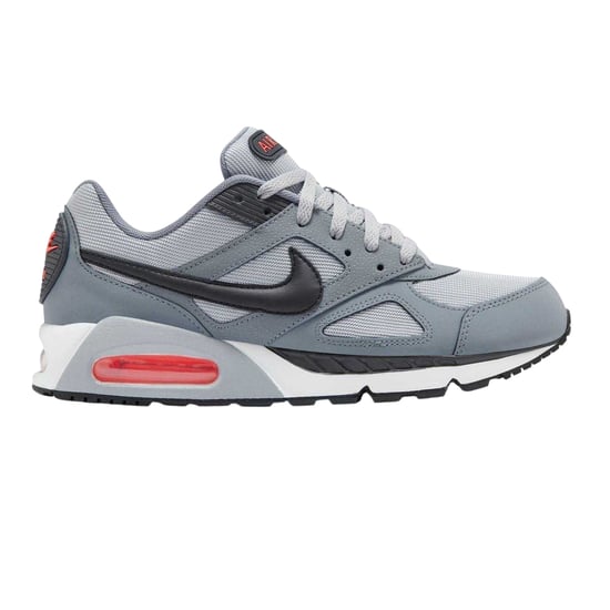 Nike Heren Air Max Leren Sneakers (Grijs/Zwart/Rood) - Image 1