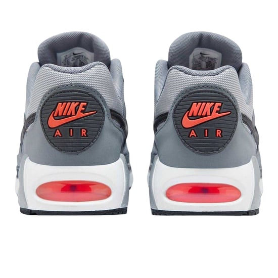 Nike Heren Air Max Leren Sneakers (Grijs/Zwart/Rood) - Image 2