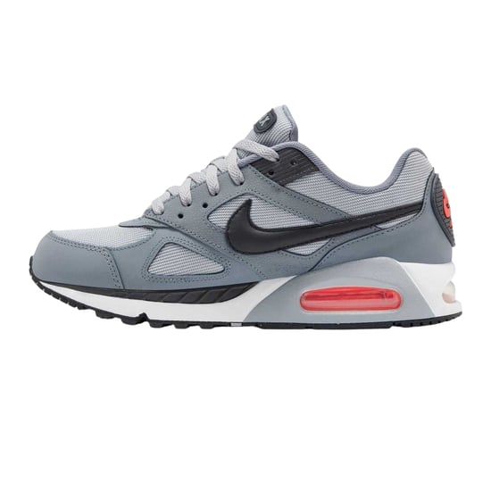 Nike Heren Air Max Leren Sneakers (Grijs/Zwart/Rood) - Image 3