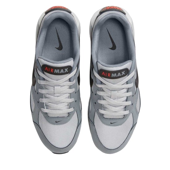 Nike Heren Air Max Leren Sneakers (Grijs/Zwart/Rood) - Image 4