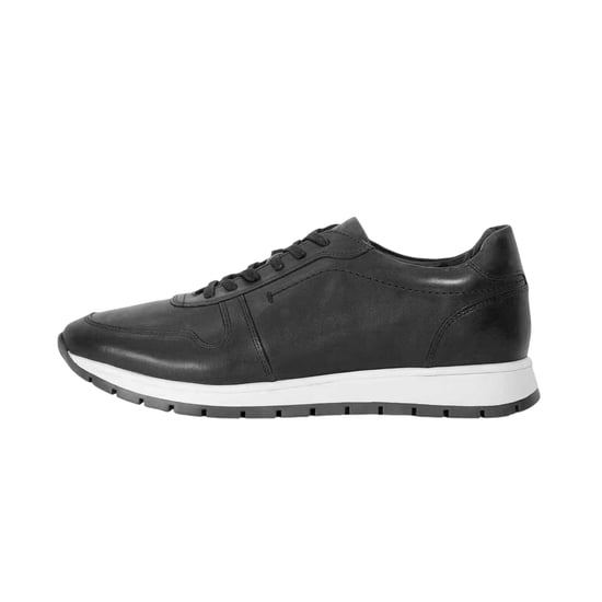 Dune London Heren Tris Leren Trainers (Marine) - Image 3