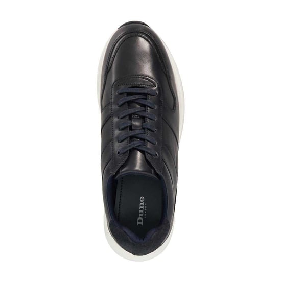 Dune London Heren Tris Leren Trainers (Marine) - Image 5