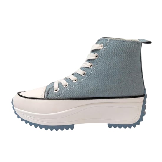 Firetrap Womens/Ladies Platform High Top Trainers (Blue) - Image 2