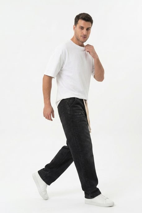 Elastische Taille Denim Broek - Image 2