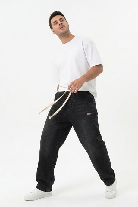 Elastische Taille Denim Broek - Image 4