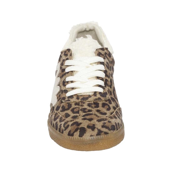 Steve Madden Dames/Dames Elora Leopard Print Textiel Trainers (Bruin) - Image 4