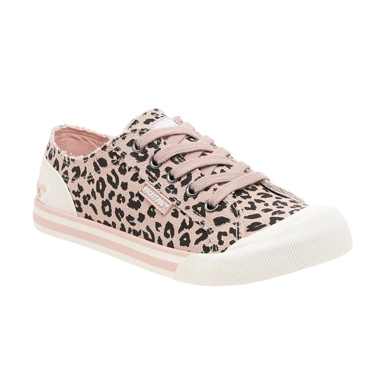 Rocket Dog Dames-jazzschoenen van canvas met luipaardprint (Roze) - Image 3