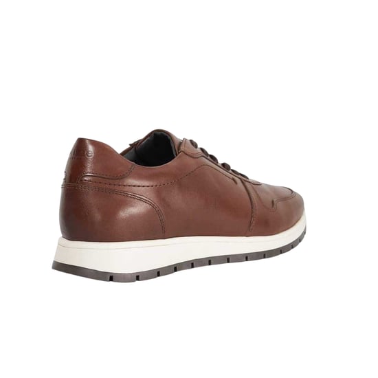 Dune London Heren Tris Leren Trainers (Bruin) - Image 2