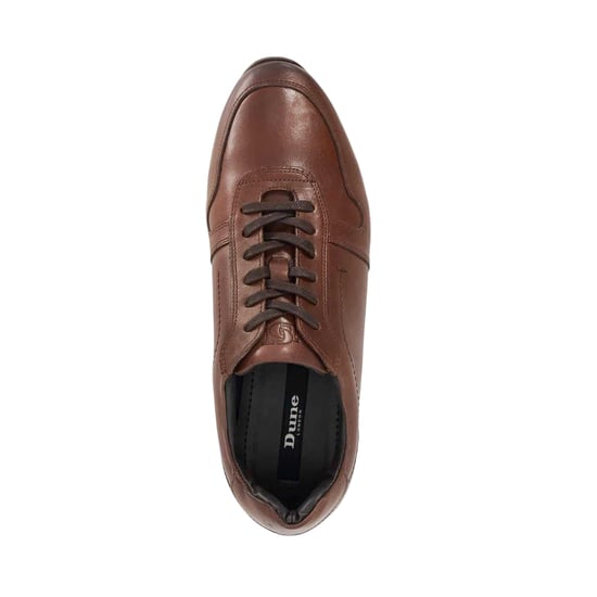 Dune London Heren Tris Leren Trainers (Bruin) - Image 5