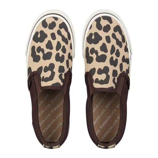SoulCal Dames-slip-ons van canvas met luipaardprint (Bruin) - Image 3