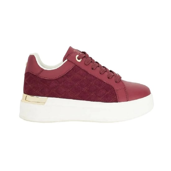 Dune London Dames/Dames Elba Suède Platform Trainers (Bourgondië) - Image 1