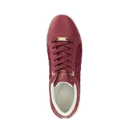 Dune London Dames/Dames Elba Suède Platform Trainers (Bourgondië) - Image 4