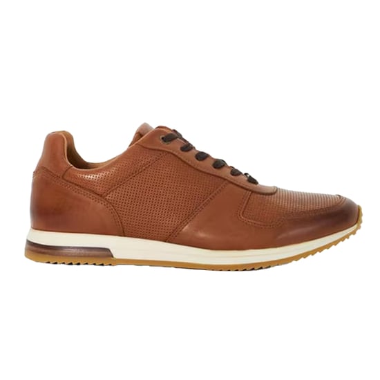 Dune London Heren Trilogy Suède Trainers (Tan) - Image 1