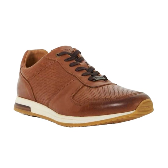 Dune London Heren Trilogy Suède Trainers (Tan) - Image 2