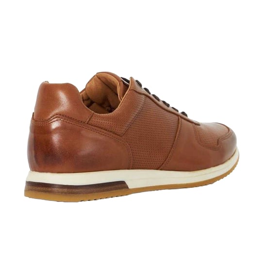 Dune London Heren Trilogy Suède Trainers (Tan) - Image 3