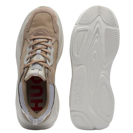 Hugo Heren Leon Mesh Trainers (Medium Beige) - Image 3