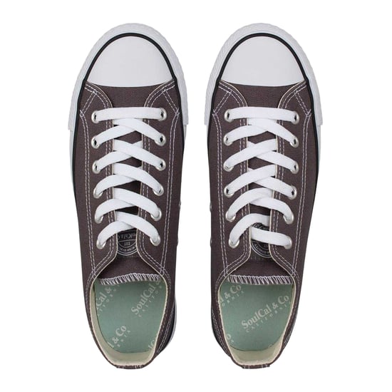 SoulCal Dames Canvas Platte Sneakers (Charcoal) - Image 4