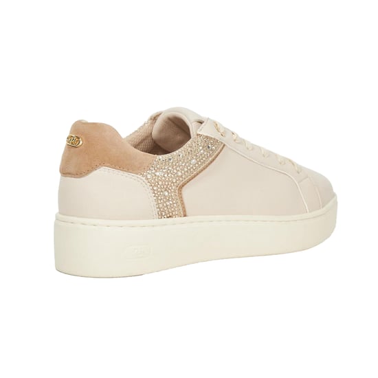 Dune London Dames/Dames Elli Leren Platform Schoenen (Crème) - Image 2