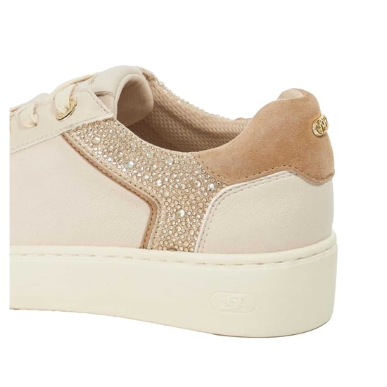 Dune London Dames/Dames Elli Leren Platform Schoenen (Crème) - Image 4