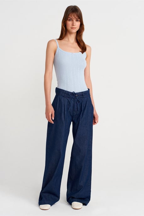 Slim Fit Geribbelde Katoenen Camisole Top - Image 4