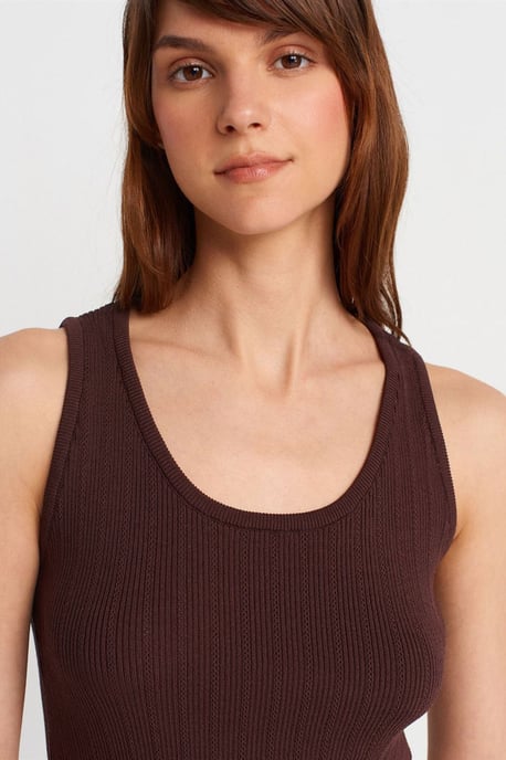 Geribbelde Mouwloze Slim-fit Blouse - Image 3