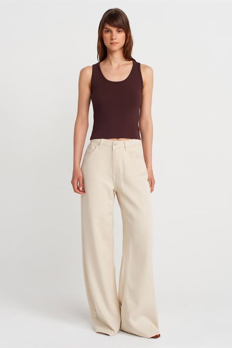 Geribbelde Mouwloze Slim-fit Blouse - Image 4