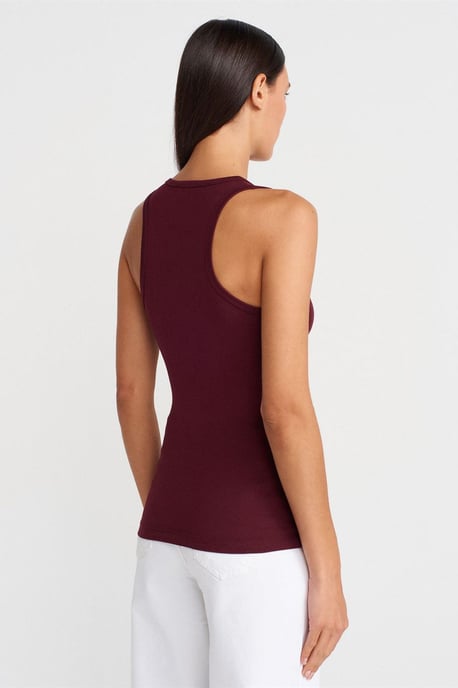 Geribbelde Mouwloze Cami Blouse - Image 2