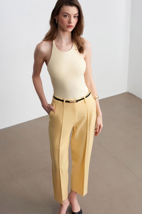 Slim Fit Halterhals Tricot Blouse - Image 5