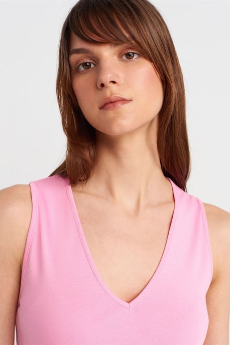 Katoenen V-hals Mouwloze Top Blouse - Image 3