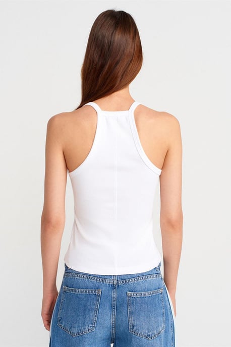 Slim Fit Geribbelde Brei Top - Image 2