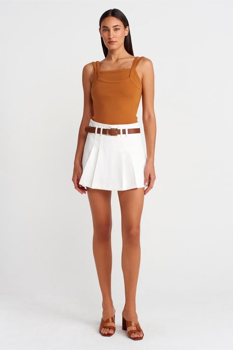 Geribbelde Mouwloze Blouse met Vierkante Halslijn - Image 4