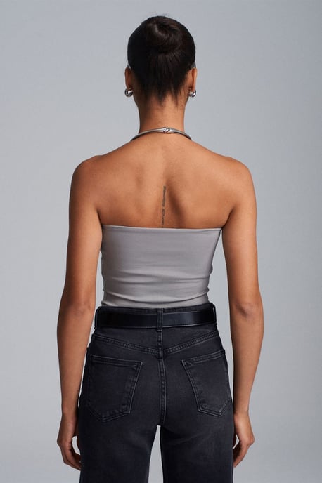 Strapless Bodycon Bandeau Blouse - Image 2