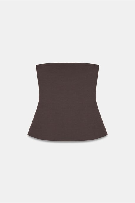 Strapless Slim-fit Bandeau Blouse - Image 5