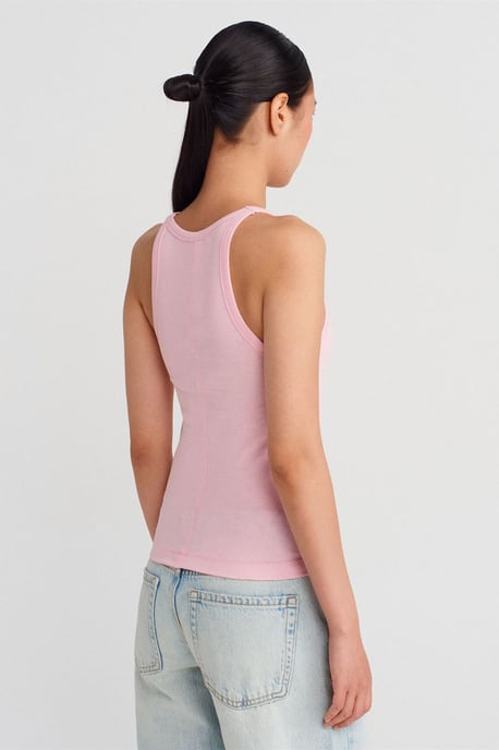 Geribbelde Katoenen Mouwloze Cami Blouse - Image 2