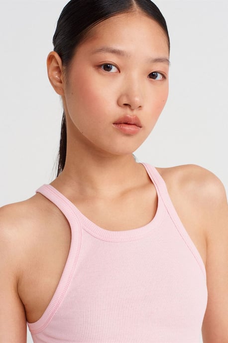 Geribbelde Katoenen Mouwloze Cami Blouse - Image 4