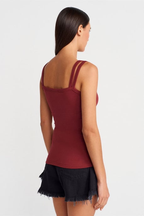 Geribbelde Mouwloze Blouse met Vierkante Halslijn - Image 2