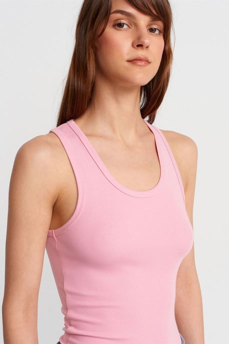 Geribde Mouwloze Camisole Blouse - Image 3