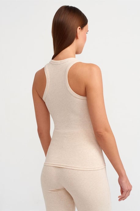 Geribbelde Haltertop Mouwloze Blouse - Image 2