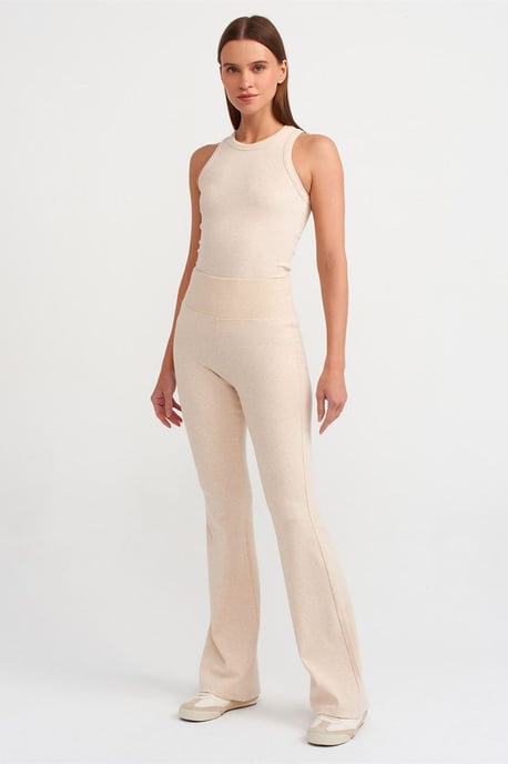 Geribbelde Haltertop Mouwloze Blouse - Image 3