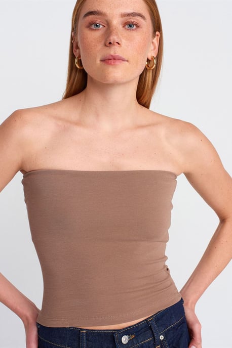 Strapless Bodycon Bandeau Blouse - Image 4