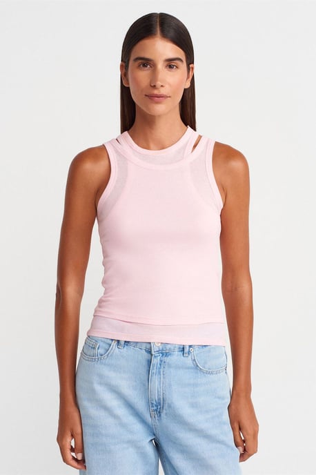 Katoenen Ribbels Crop Cami - Image 1