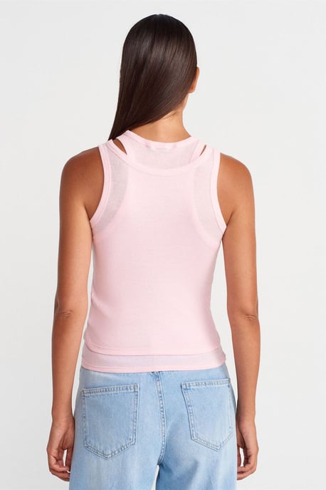 Katoenen Ribbels Crop Cami - Image 2