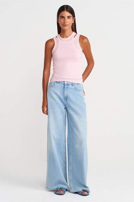 Katoenen Ribbels Crop Cami - Image 4