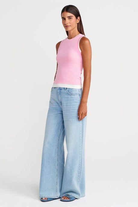 Mouwloze Ribbel Katoenen Blouse - Image 4