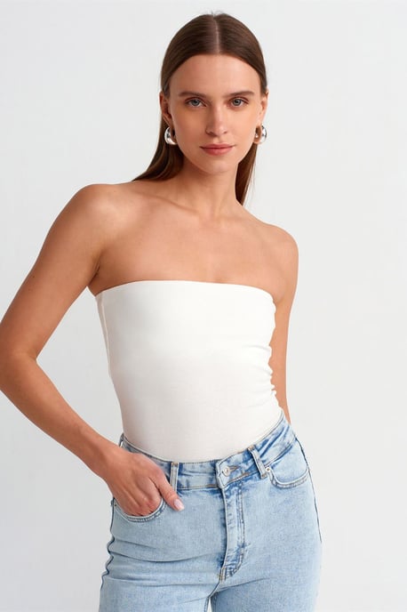 Strapless Bodycon Bandeau Blouse - Image 1